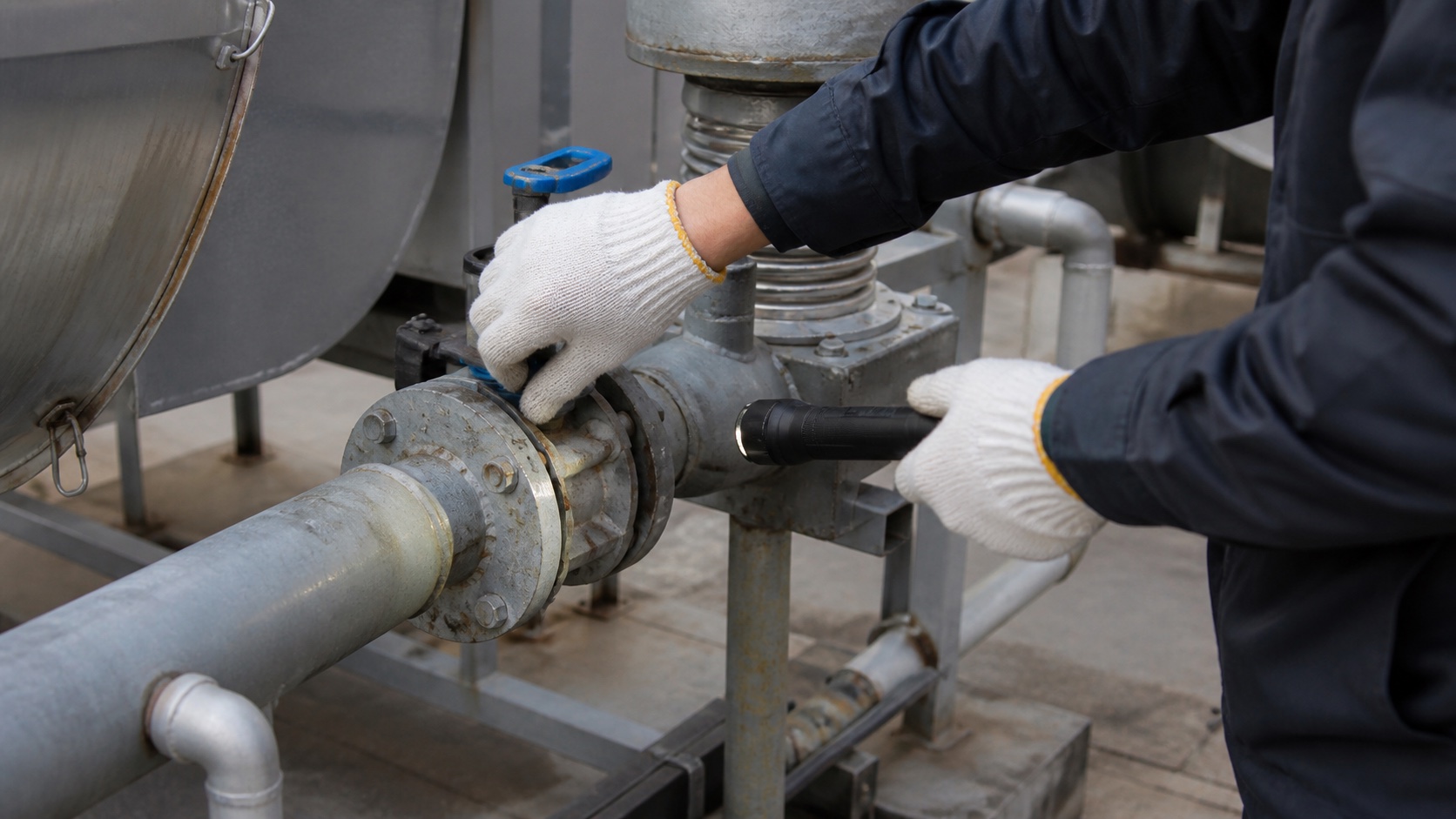 Building maintenance inspection of rooftop service valves