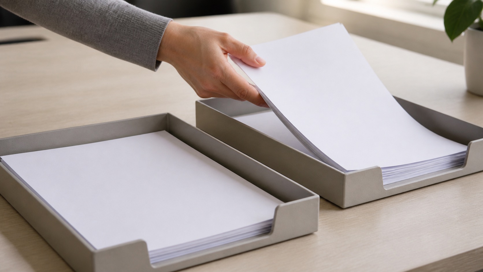 Blank sheets moving between unmarked trays for broker symbol mapping